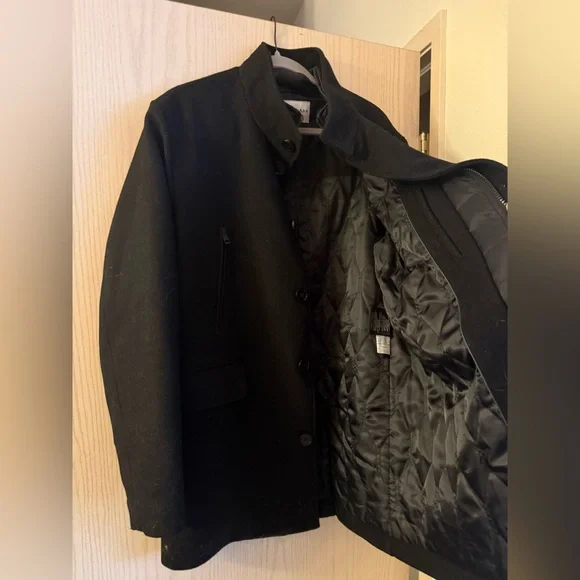 Men’s Large Cole Haan Signature Wool Blend Overcoat